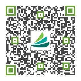 Harmony Hormone Solutions - A black and white QR code with green corners and a stylized green and teal logo in the center.